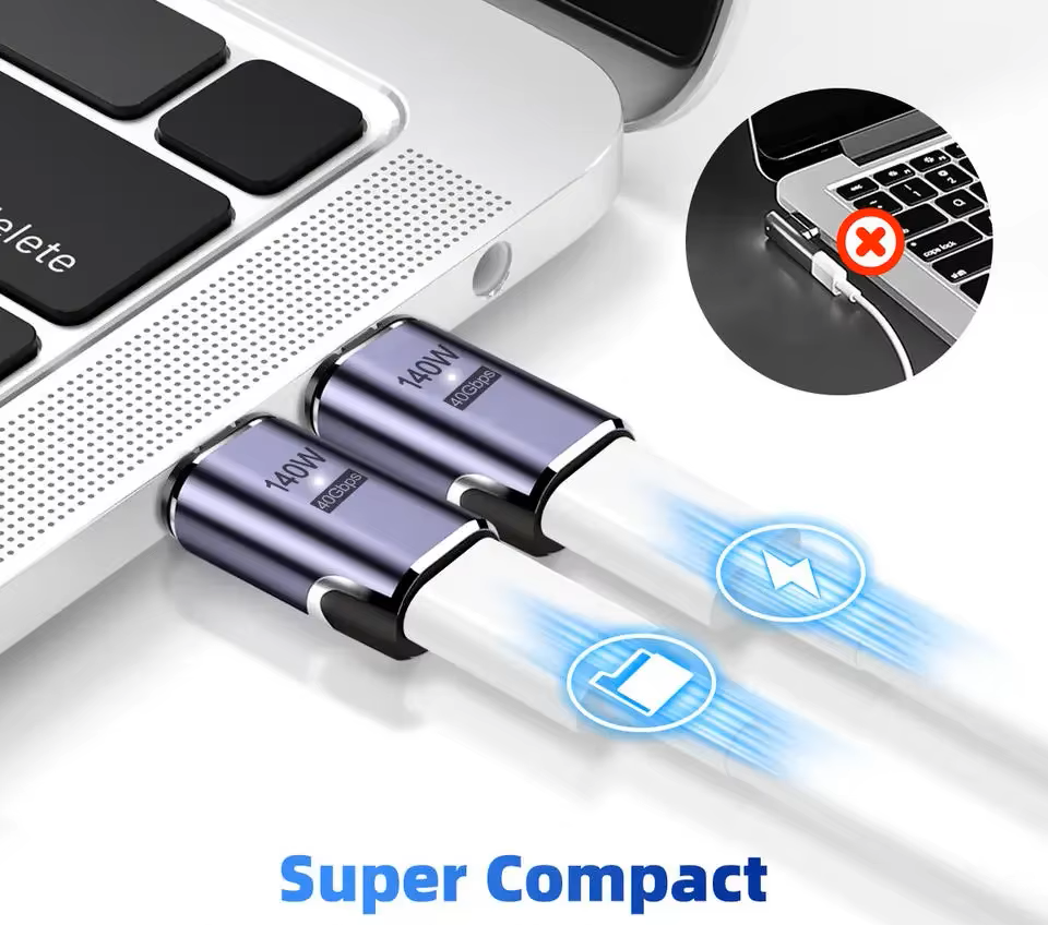 USB C koncovka 140W 40Gbps magnetická rovná